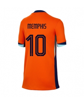 Paesi Bassi Memphis Depay #10 Maglia Gara Casa Repliche Europei 2024 Donna